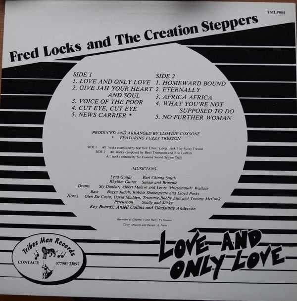 Fred Locks & The Creation Steppers : Love And Only Love (LP, RE)
