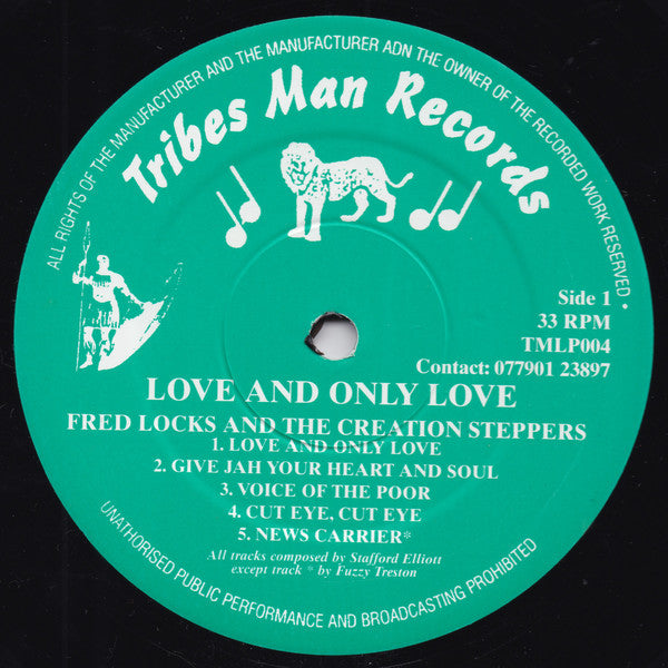 Fred Locks & The Creation Steppers : Love And Only Love (LP, RE)