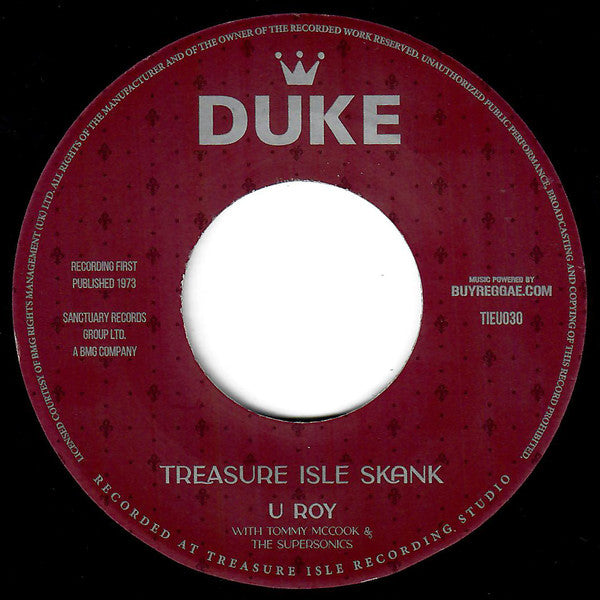 U-Roy / U-Roy & Nora Dean : Treasure Isle Skank / What Is Catty? (7")