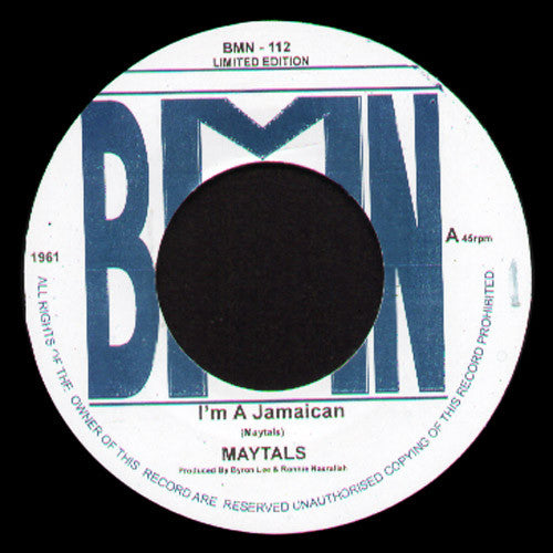 The Maytals : I'm A Jamaican (7", Single, RP)