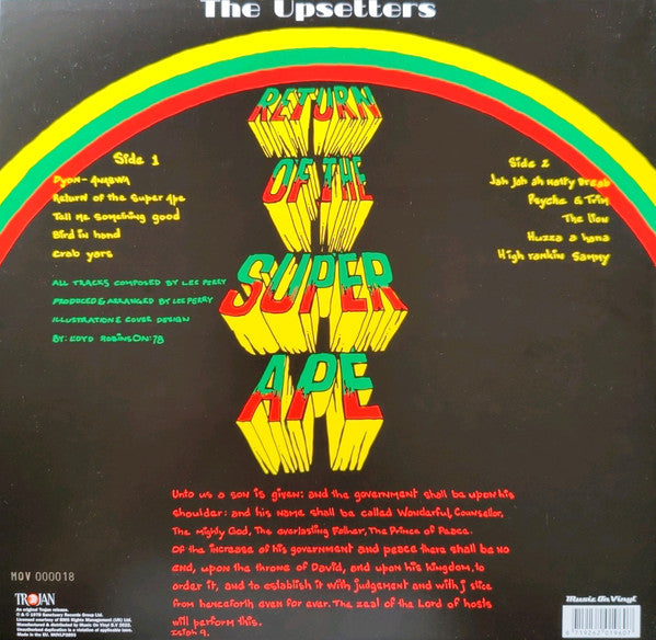 The Upsetters : Return Of The Super Ape (LP, Album, Num, RE, RM, Ora)