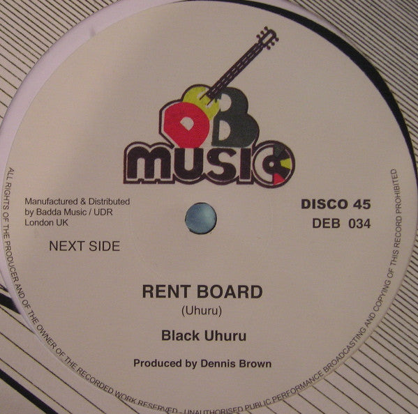 Black Uhuru : Rent Man / Rent Board (12", RE)