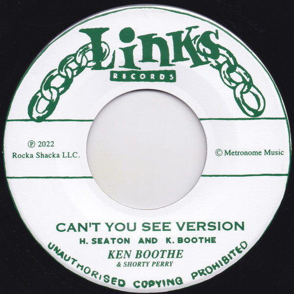 Ken Boothe & Shorty Perry / The Gaylads : Can't You See Version / Aren't You The Guy (7")