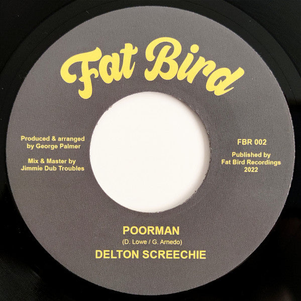 Delton Screechie : Poorman (7", Ltd)