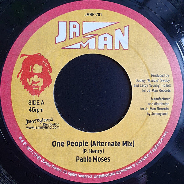 Pablo Moses : One People (Alternate Mix) (7", RP)