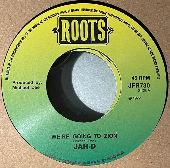 Jah-D : We're Going To Zion (7", RE)