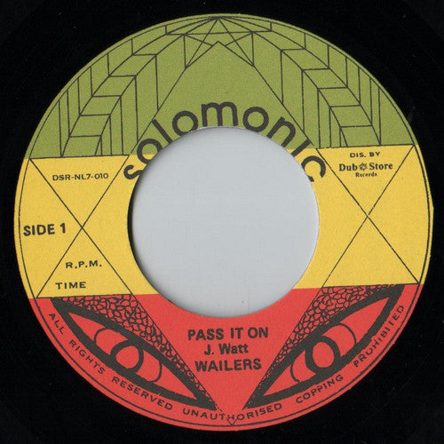 The Wailers : Pass It On (7", Ltd, Num, RE)