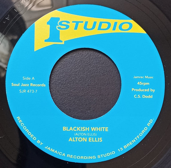 Alton Ellis / Alton Ellis & Sound Dimension : Blackish White / Blackish White Version (7", RE)