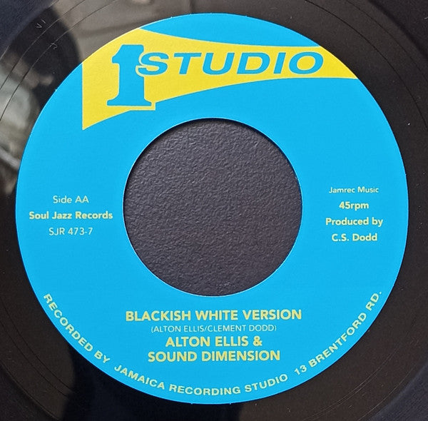 Alton Ellis / Alton Ellis & Sound Dimension : Blackish White / Blackish White Version (7", RE)