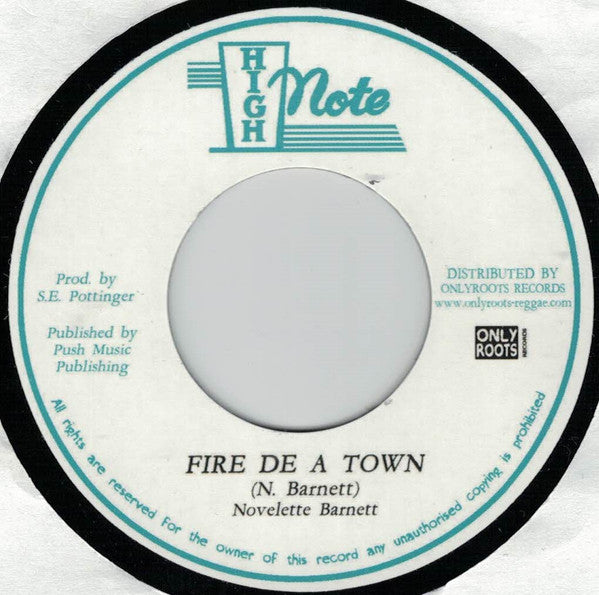 Novelette Barnett : Fire De A Town (7", RE, RP)