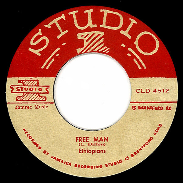 The Ethiopians / The Soul Brothers : Free Man / Shanty Town (7", RE)