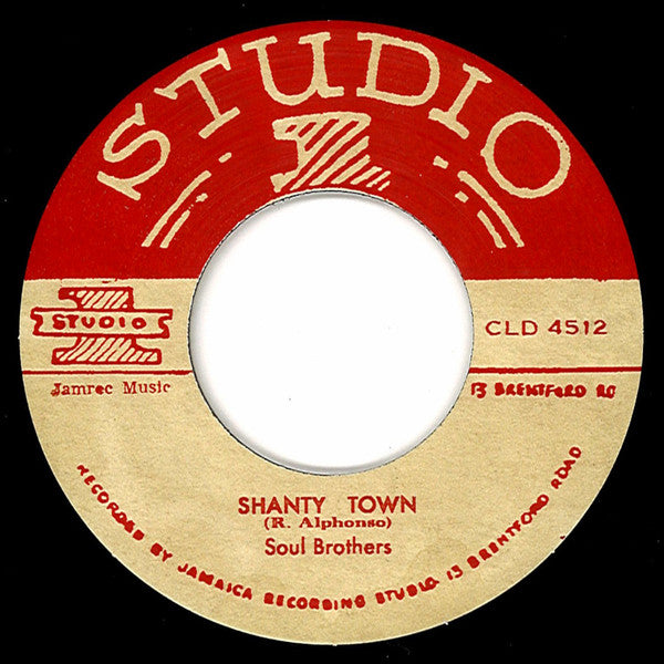 The Ethiopians / The Soul Brothers : Free Man / Shanty Town (7", RE)