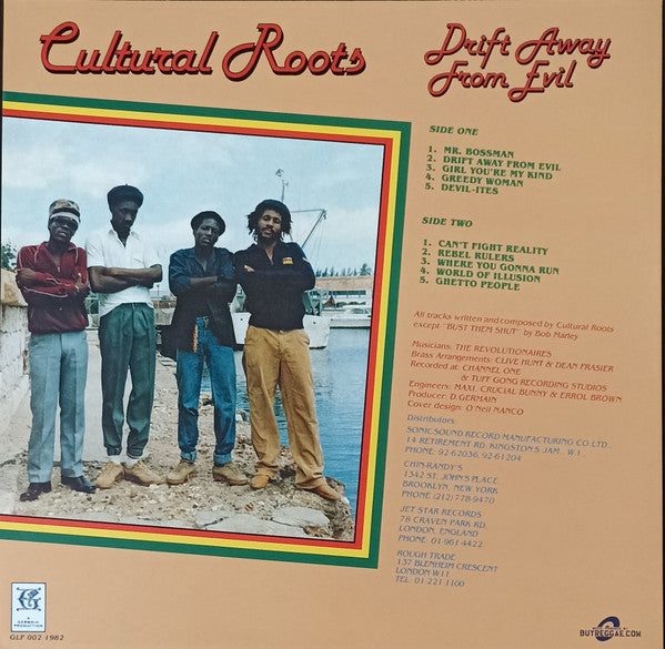 Cultural Roots : Drift Away From Evil (LP, Album, RP)