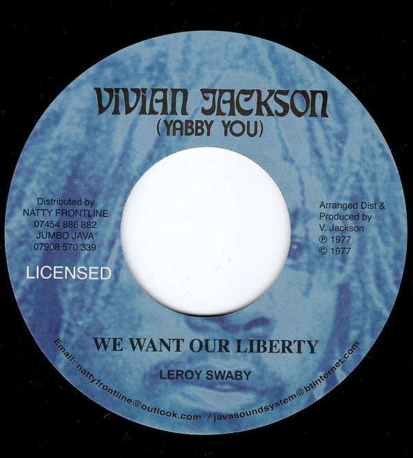 Leroy Swaby* : We Want Our Liberty  (7", RP)