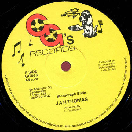 Anthony Johnson / Jah Thomas : Africa We Want To Go / Sterograph Style (12")