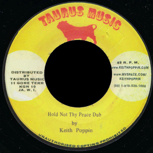 Keith Poppin : Hold Not Thy Peace (7", RE)