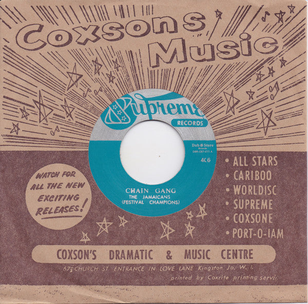 The Jamaicans / Jackie Mittoo & The Soul Bros.* : Chain Gang / Do The Bogaloo (7", Single)