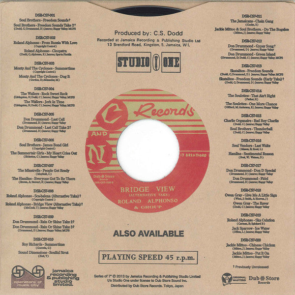 Roland Alphonso & The Soul Brothers / Tommy McCook : Sca-Balena / Two For One (7", Single)