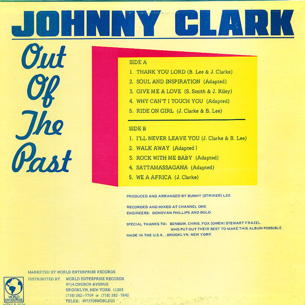 Johnny Clarke : Out Of The Past  (LP)