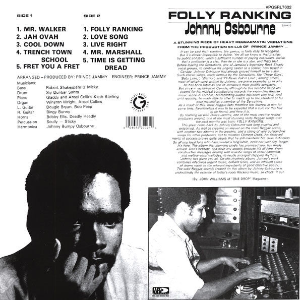 Johnny Osbourne : Folly Ranking (LP, Album, RE)