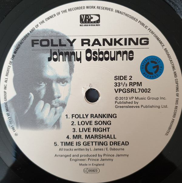 Johnny Osbourne : Folly Ranking (LP, Album, RE)