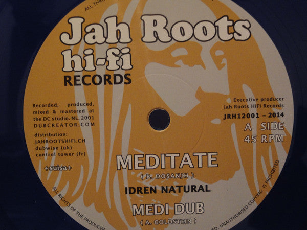 Idren Natural, Dubcreator : Meditate (12", Blu)