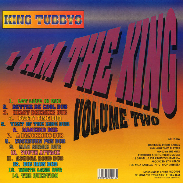 King Tubby : I Am The King Vol. 2 (LP, Album, Yel)