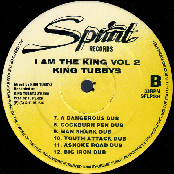 King Tubby : I Am The King Vol. 2 (LP, Album, Yel)