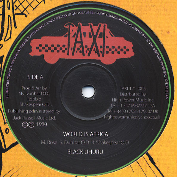 Black Uhuru : World Is Africa (12", Single, RE)