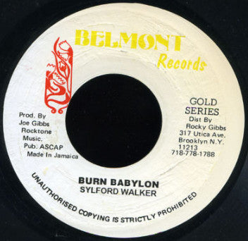 Sylford Walker : Burn Babylon (7", RE)