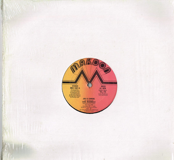 Carl McDonald (2) : Jah is Coming / Dub It I-N-A South Africa (12")