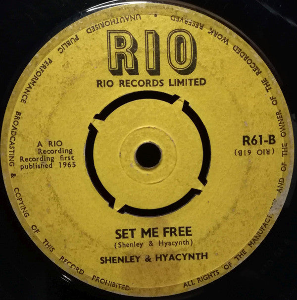 Baba Brooks / Shenley & Hyacynth* : Shank J. Sheck / Set Me Free (7", Single)