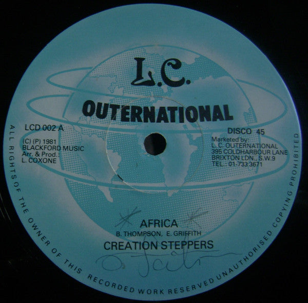 Creation Steppers* / Jah Pebbles* : Africa / Psalms-87-2 (12", bla)