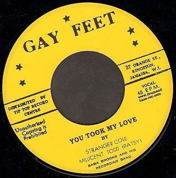 Stranger Cole - Milicient Todd (Patsy)*, Baba Brooks And His Recording Band* / Jo Jo Bennett And The Fugitives (5) : You Took My Love / Living Soul (7", Single, Ltd)