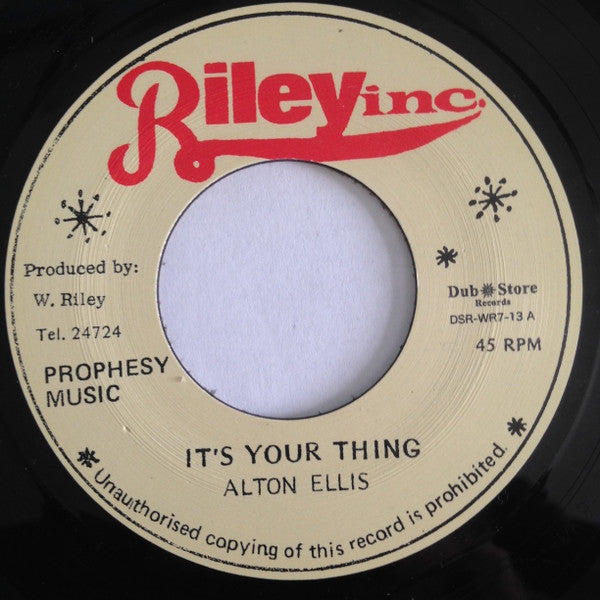 Alton Ellis / Vin Gordon : It's Your Thing (7", RE)