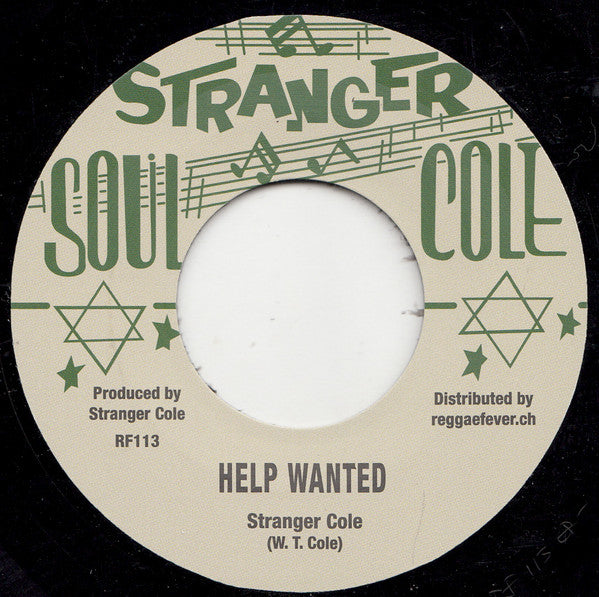 Stranger Cole : Help Wanted / Glad You're Living (7", Single, RE)