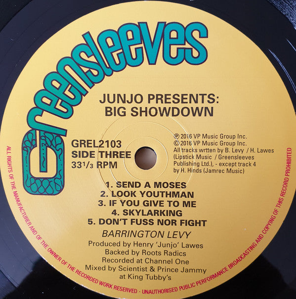 Henry "Junjo" Lawes : Big Showdown (LP, Album, RE, RM + LP, Comp, RM)