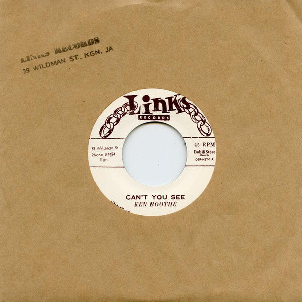 Ken Boothe : Can't You See / I Remember Someone (7", RE)