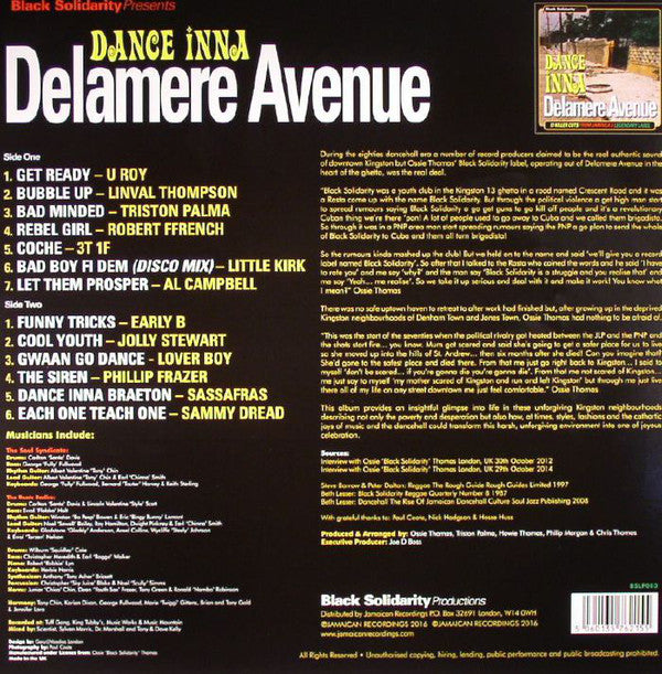 Various : Black Solidarity Presents Dance Inna Delamere Avenue (LP, Comp)