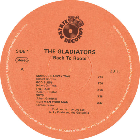 The Gladiators : Back To Roots (LP, Album, RE)