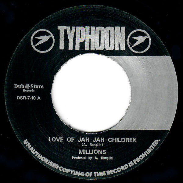 The Millions (3) : Love Of Jah Jah Children (7", Single, RE)